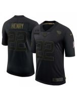Men's Tennessee Titans #22 Derrick Henry 2020 Black Salute To Service Limited Stitched Jersey