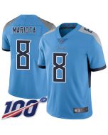 Men's Tennessee Titans #8 Marcus Mariota Blue 2019 100th Season Vapor Untouchable Limited Stitched NFL Jersey