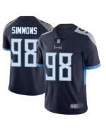 Men's Tennessee Titans #98 Jeffery Simmons Navy Vapor Untouchable Limited Stitched Jersey