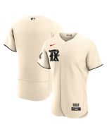 Men's Texas Rangers Blank Cream 2023 City Connect Flex Base Stitched Baseball Jersey