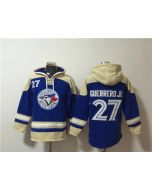 Men's Toronto Blue Jays #27 Vladimir Guerrero Jr. Royal Ageless Must-Have Lace-Up Pullover Hoodie