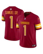 Men's Washington Commanders #1 Deebo Samuel Sr Burgundy 2025 F.U.S.E. Vapor Limited Stitched Football Jersey