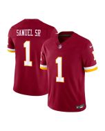 Men's Washington Commanders #1 Deebo Samuel Sr Burgundy Vapor F.U.S.E. Sewn Down Limited Jersey