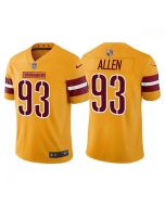 Men's Washington Commanders #93 Jonathan Allen Gold Vapor Untouchable Stitched Football Jersey