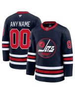 Men's Winnipeg Jets Navy Alternate Premium Custom Jersey
