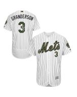 Mets #3 Curtis Granderson White(Blue Strip) Flexbase Authentic Collection 2016 Memorial Day Stitched MLB Jersey