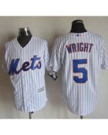Mets #5 David Wright White(Blue Strip) New Cool Base Stitched MLB Jersey