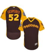 Mets #52 Yoenis Cespedes Brown Flexbase Authentic Collection 2016 All-Star National League Stitched MLB Jersey