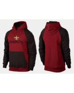 New Orleans Saints Authentic Logo Pullover Hoodie Burgundy Red & Black