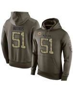 NFL Men's Chicago Bears #51 Dick Butkus Stitched Green Olive Salute To Service KO Performance Hoodie