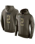NFL Men's Green Bay Packers #2 Mason Crosby Stitched Green Olive Salute To Service KO Performance Hoodie