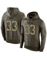 NFL Men's Green Bay Packers #33 Micah Hyde Stitched Green Olive Salute To Service KO Performance Hoodie