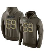NFL Men's Green Bay Packers #69 David Bakhtiari Stitched Green Olive Salute To Service KO Performance Hoodie