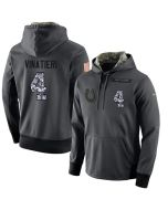 NFL Men's Indianapolis Colts #4 Adam Vinatieri Stitched Black Anthracite Salute to Service Player Performance Hoodie