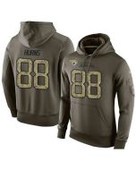 NFL Men's Jacksonville Jaguars #88 Allen Hurns Stitched Green Olive Salute To Service KO Performance Hoodie