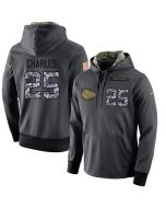 NFL Men's Kansas City Chiefs #25 Jamaal Charles Stitched Black Anthracite Salute to Service Player Performance Hoodie