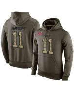 NFL Men's Tampa Bay Buccaneers #11 Adam Humphries Stitched Green Olive Salute To Service KO Performance Hoodie
