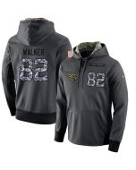 NFL Men's Tennessee Titans #82 Delanie Walker Stitched Black Anthracite Salute to Service Player Performance Hoodie