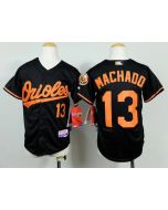 Orioles #13 Manny Machado Black Cool Base Stitched Youth MLB Jersey