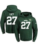 Packers #27 Eddie Lacy Green Name & Number Pullover NFL Hoodie