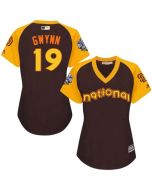 Padres #19 Tony Gwynn Brown 2016 All-Star National League Women's Stitched MLB Jersey