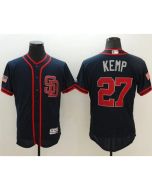 Padres #27 Matt Kemp Navy Blue Fashion Stars & Stripes Flexbase Authentic Stitched MLB Jersey