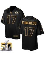 Panthers #17 Devin Funchess Black Super Bowl 50 Men's Stitched NFL Elite Pro Line Gold Collection Jersey