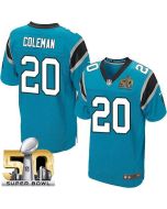 Panthers #20 Kurt Coleman Blue Alternate Super Bowl 50 Men's Stitched NFL Elite Jersey