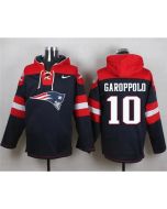 Patriots #10 Jimmy Garoppolo Navy Blue Player Pullover NFL Hoodie