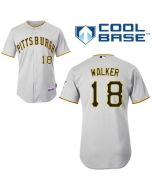 Pirates #18 Neil Walker Grey Stitched MLB Jersey