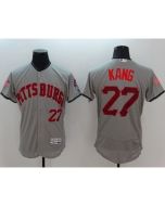 Pirates #27 Jung-ho Kang Grey Fashion Stars & Stripes Flexbase Authentic Stitched MLB Jersey