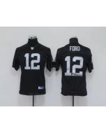 Raiders #12 Jacoby Ford Black Stitched Youth NFL Jersey