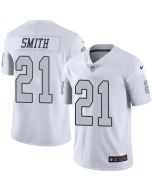 Raiders #21 Sean Smith White Men's Stitched NFL Limited Rush Jersey