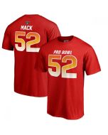 Raiders #52 Khalil Mack AFC Pro Line 2018 NFL Pro Bowl Red T-Shirt