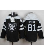 Raiders #81 Mychal Rivera Black Player Pullover NFL Hoodie