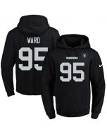 Raiders #95 Jihad Ward Black Name & Number Pullover NFL Hoodie