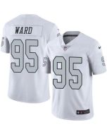 Raiders #95 Jihad Ward White Men's Stitched NFL Limited Rush Jersey