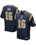 Rams #16 Jared Goff Navy Blue Team Color Youth Stitched NFL Elite Jersey