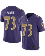 Ravens #73 Marshal Yanda Purple Men's Stitched NFL Limited Rush Jersey