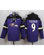 Ravens #9 Justin Tucker Purple Player Pullover NFL Hoodie