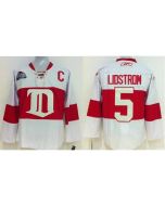 Red Wings #5 Nicklas Lidstrom White Winter Classic Stitched Youth NHL Jersey