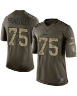 Redskins #75 Brandon Scherff Green Men's Stitched NFL Limited Salute to Service Jersey