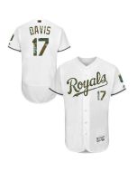 Royals #17 Wade Davis White Flexbase Authentic Collection 2016 Memorial Day Stitched MLB Jersey