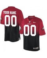 San Francisco 49ers Customized Red/Black Men's Stitched Elite Fadeaway Fashion NFL Jersey