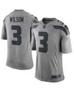 Seahawks #3 Russell Wilson Gray Men's Stitched NFL Limited Gridiron Gray Jersey