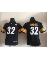 Steelers #32 Franco Harris Black Team Color Youth Stitched NFL Elite Jersey