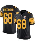 Steelers #68 L.C. Greenwood Black Men's Stitched NFL Limited Rush Jersey
