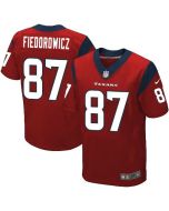 Texans #87 C.J. Fiedorowicz Red Alternate Men's Stitched NFL Elite Jersey
