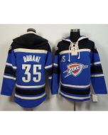 Thunder #35 Kevin Durant Blue Sawyer Hooded Sweatshirt NBA Hoodie