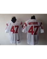 Trojans #47 White Stitched NCAA Jersey